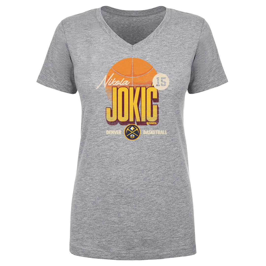 Nikola Jokic Women's V-Neck T-Shirt | 500 LEVEL