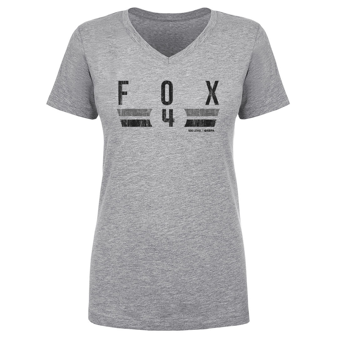 De'Aaron Fox Women's V-Neck T-Shirt | 500 LEVEL