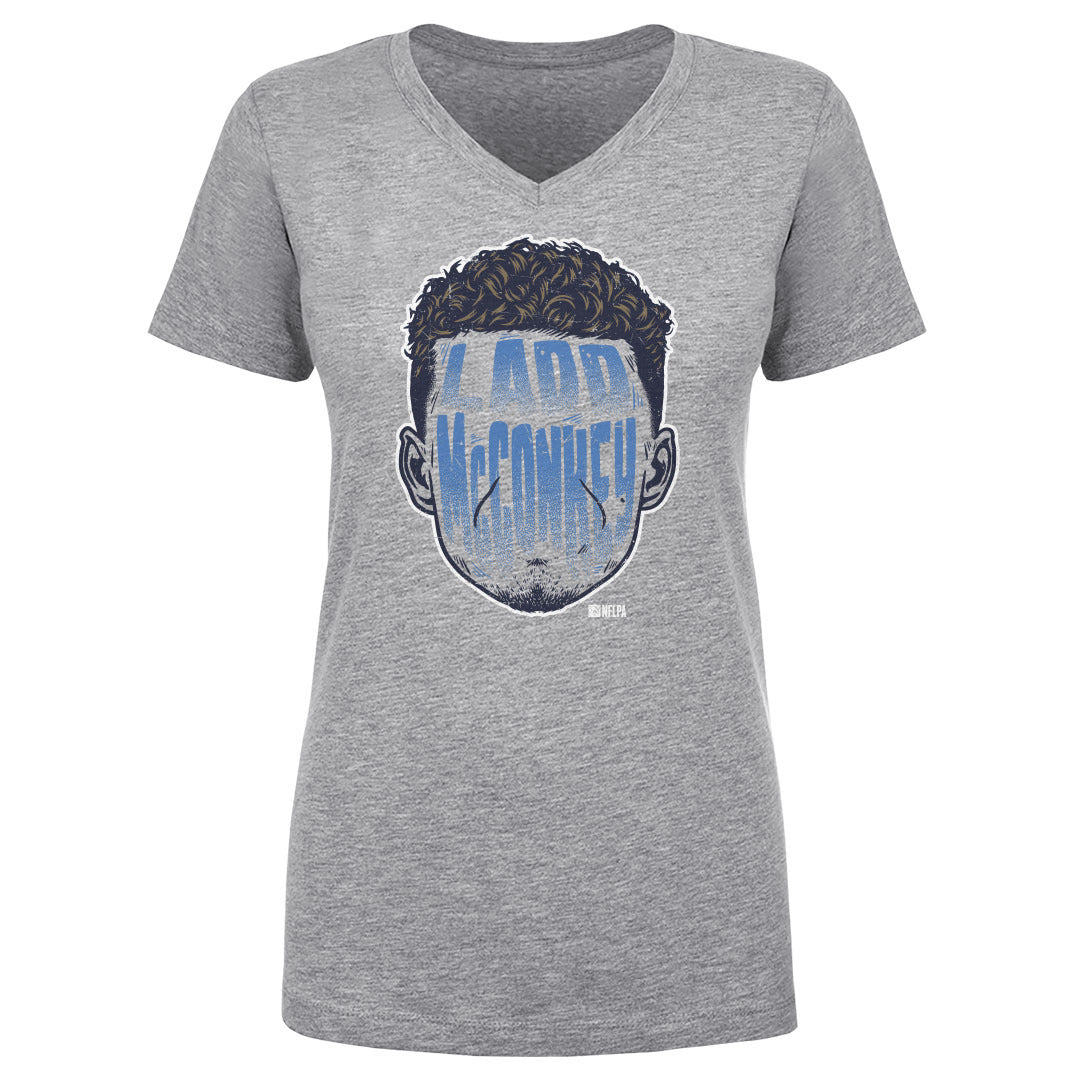 Ladd McConkey Women's V-Neck T-Shirt | 500 LEVEL