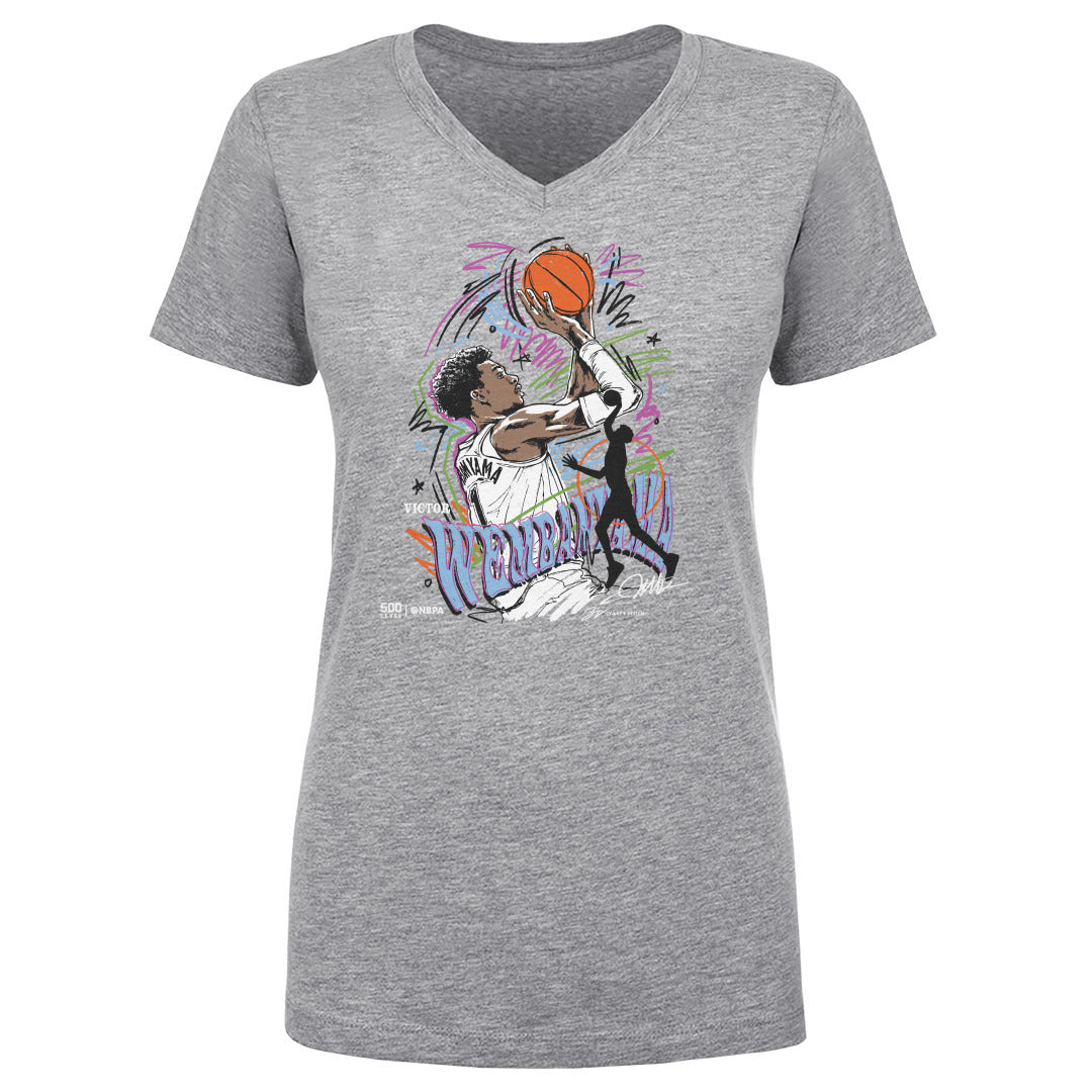 Victor Wembanyama Women's V-Neck T-Shirt | 500 LEVEL