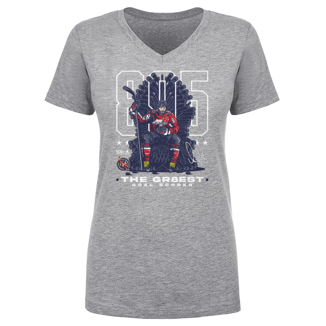Alex Ovechkin Women's V-Neck T-Shirt | 500 LEVEL