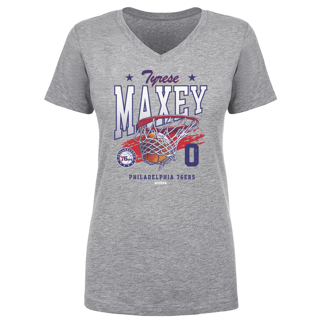 Tyrese Maxey Women's V-Neck T-Shirt | 500 LEVEL