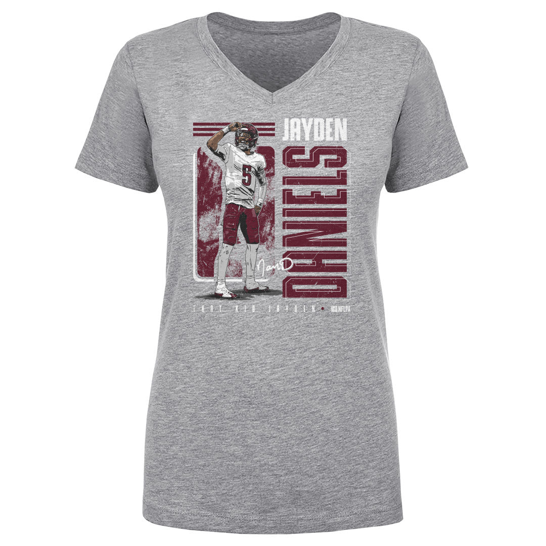 Jayden Daniels Women's V-Neck T-Shirt | 500 LEVEL