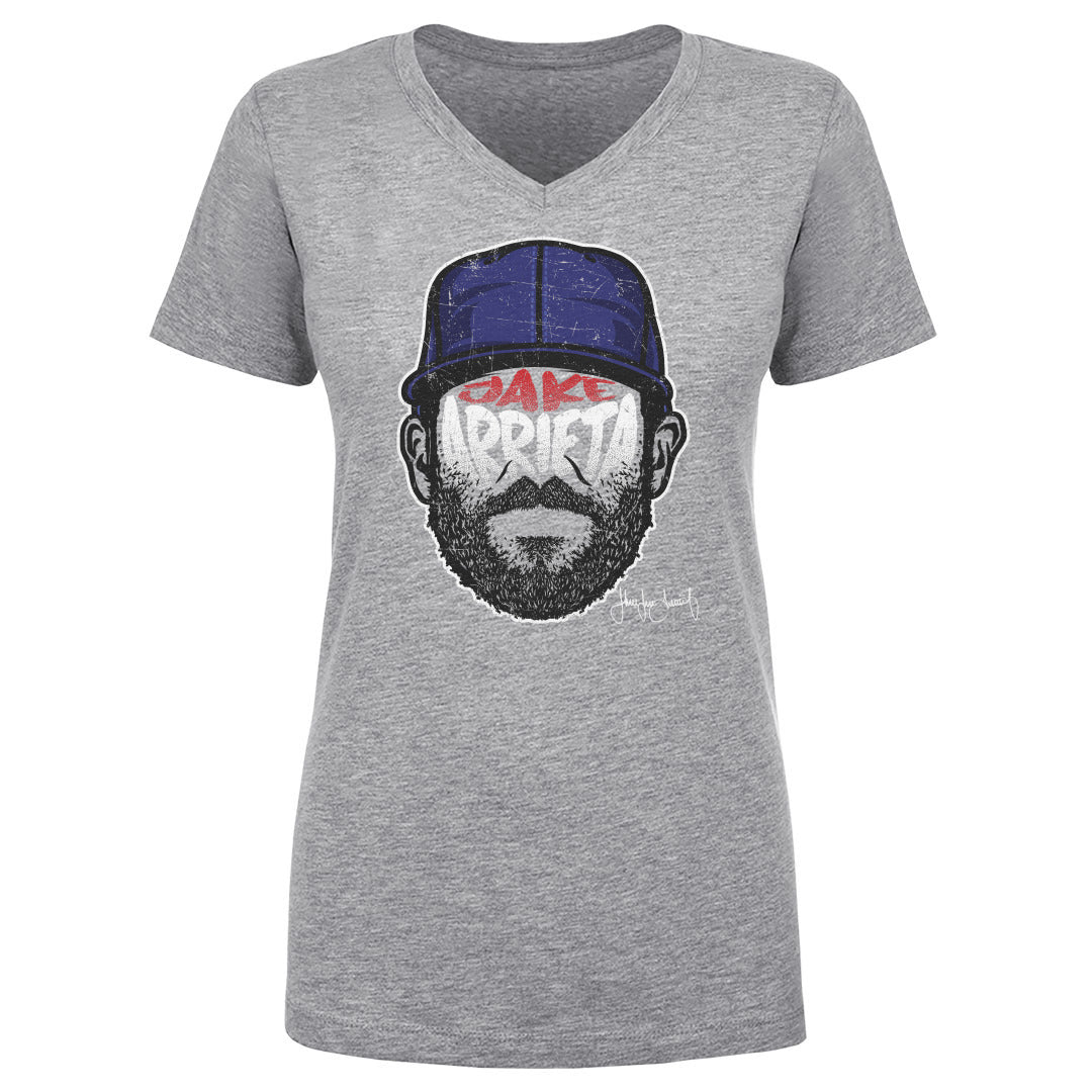 Jake Arrieta Women's V-Neck T-Shirt | 500 LEVEL