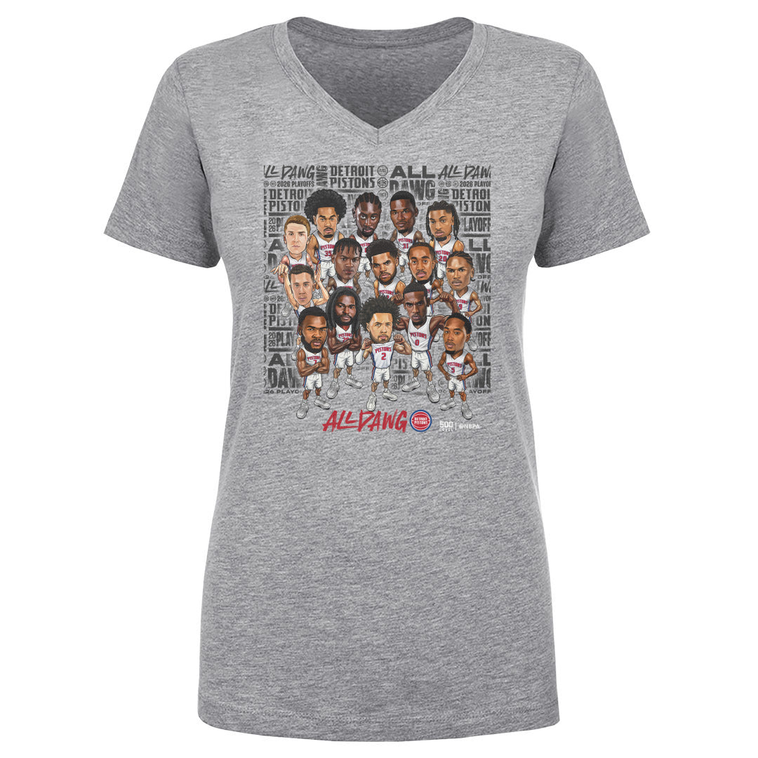 Detroit Pistons Women's V-Neck T-Shirt | 500 LEVEL
