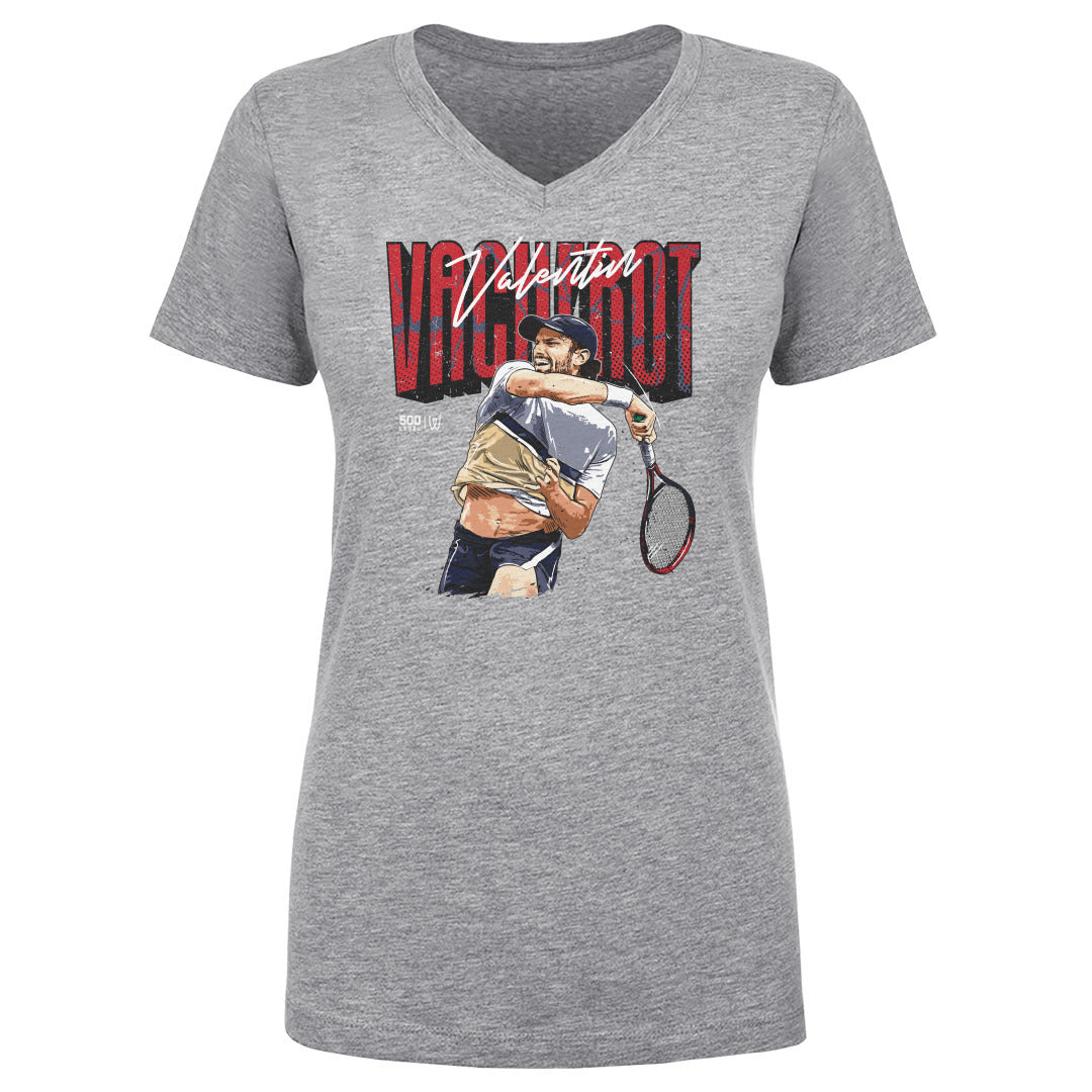 Valentin Vacherot Women's V-Neck T-Shirt | 500 LEVEL