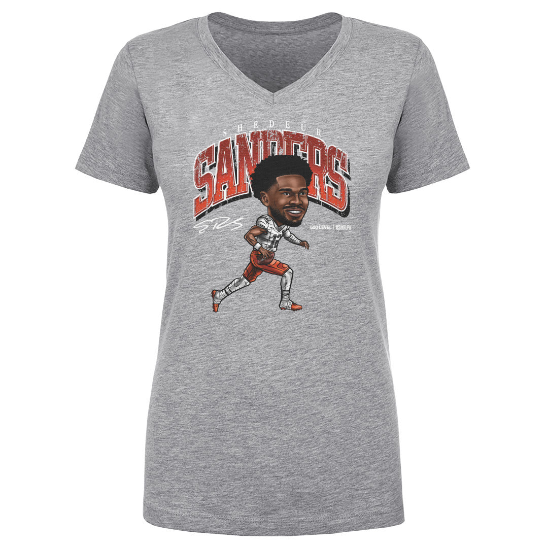 Shedeur Sanders Women's V-Neck T-Shirt | 500 LEVEL