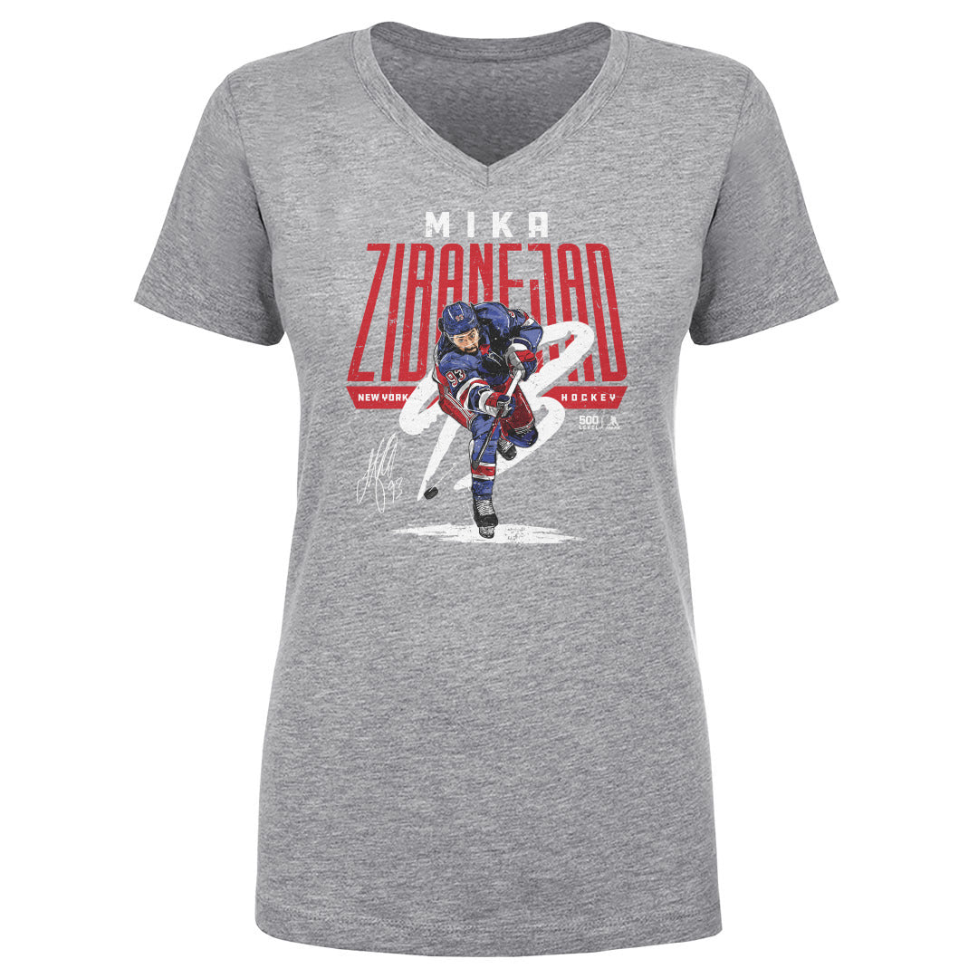 Mika Zibanejad Women's V-Neck T-Shirt | 500 LEVEL