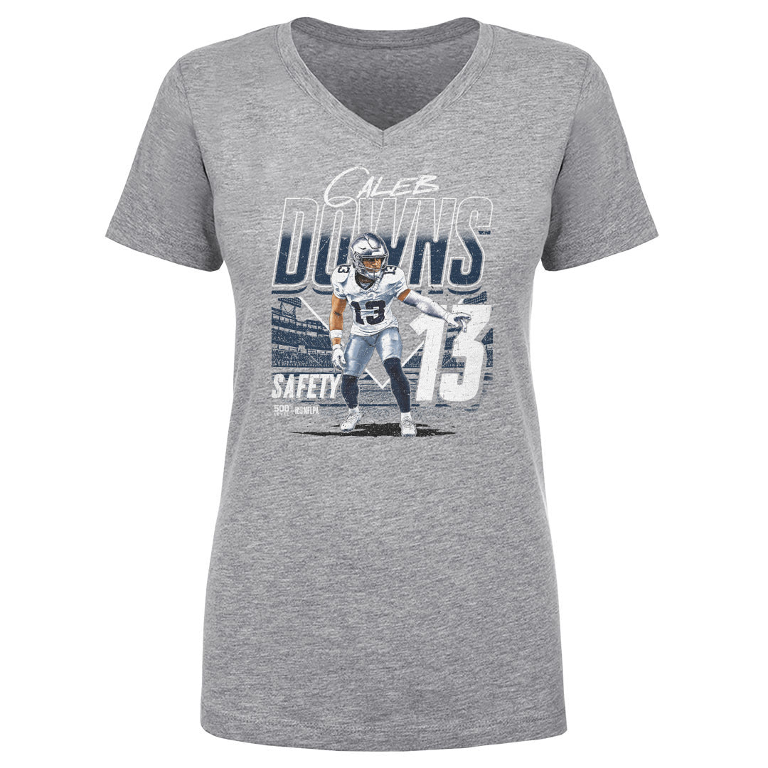 Caleb Downs Women's V-Neck T-Shirt | 500 LEVEL