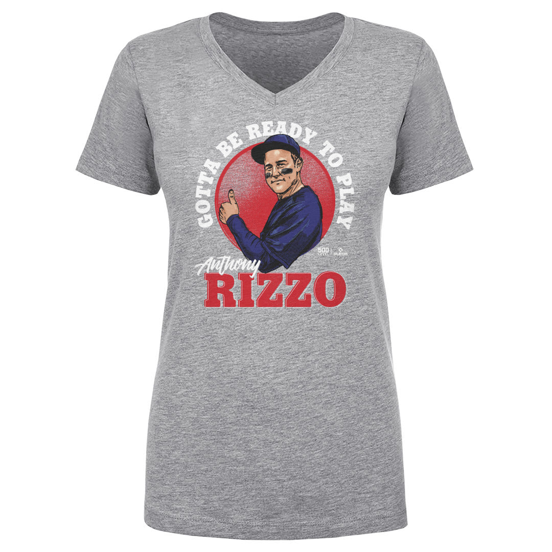 Anthony Rizzo Women's V-Neck T-Shirt | 500 LEVEL