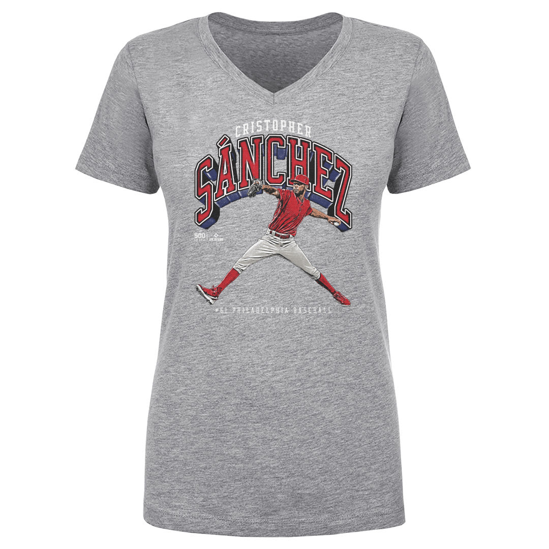 Cristopher Sanchez Women's V-Neck T-Shirt | 500 LEVEL