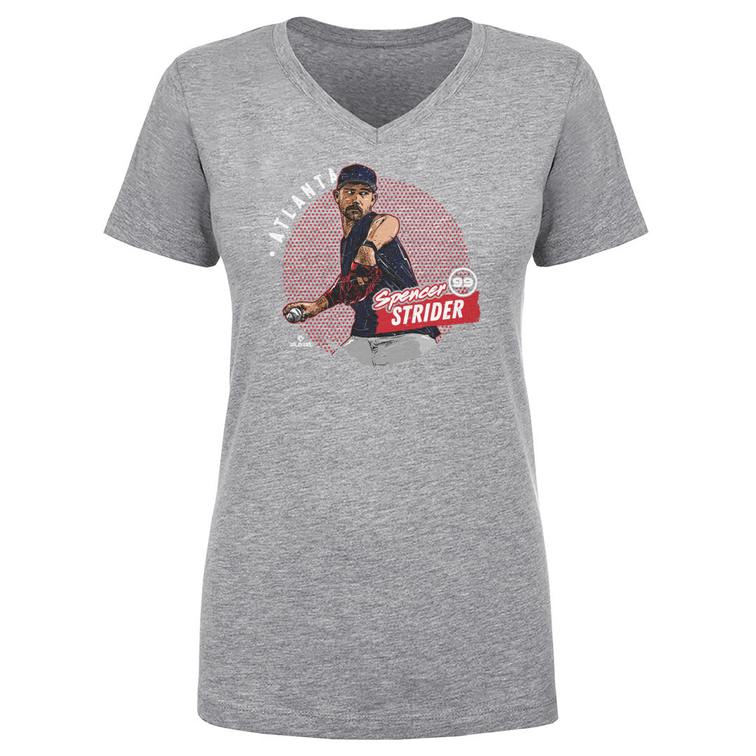 Spencer Strider Women's V-Neck T-Shirt | 500 LEVEL