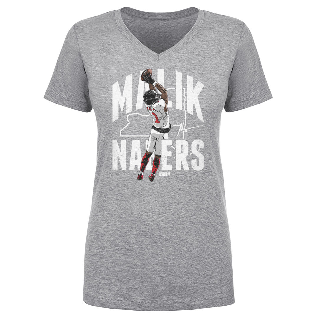 Malik Nabers Women's V-Neck T-Shirt | 500 LEVEL