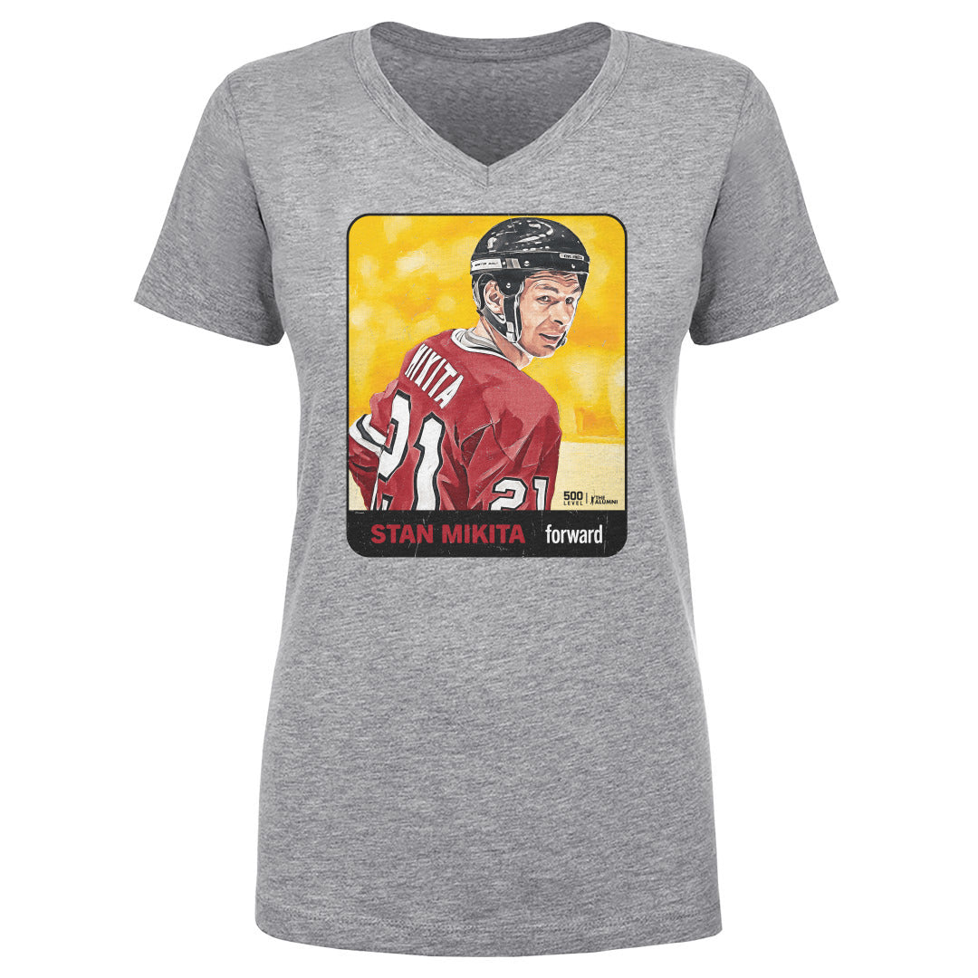 Stan Mikita Women's V-Neck T-Shirt | 500 LEVEL