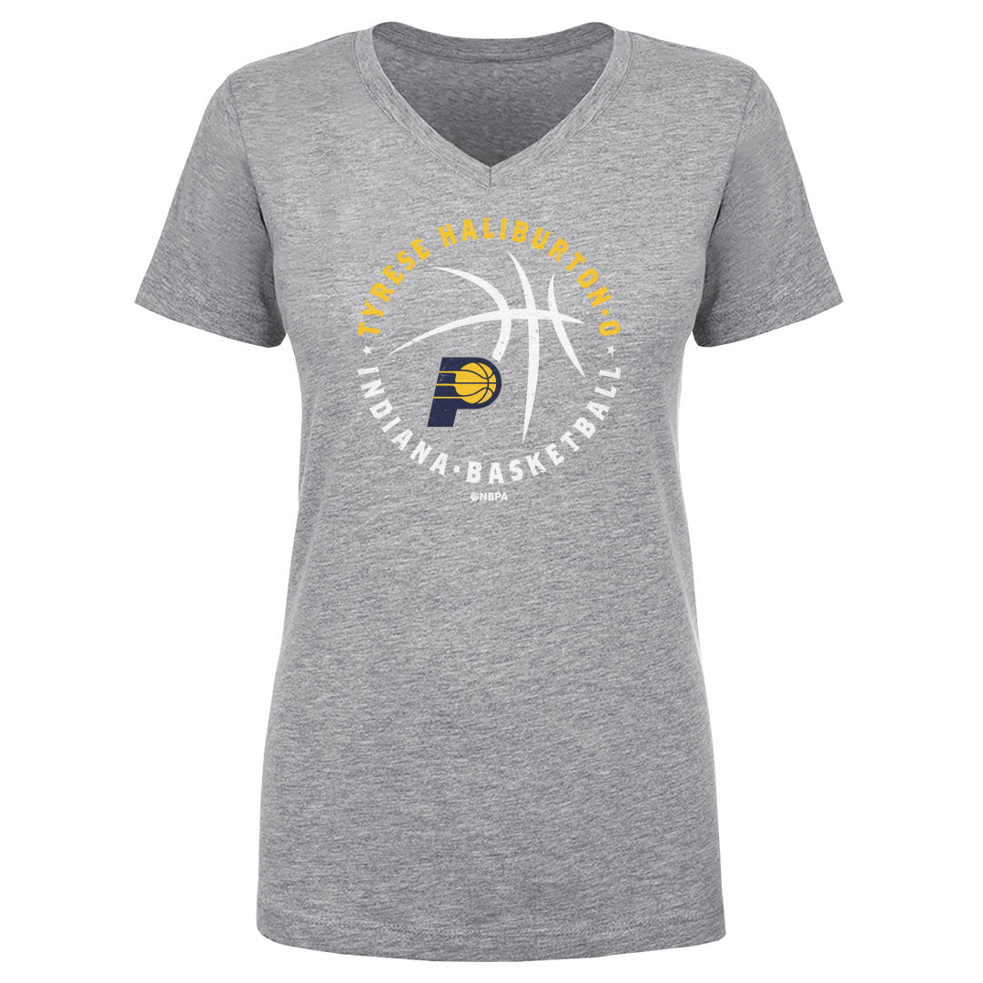 Tyrese Haliburton Women's V-Neck T-Shirt | 500 LEVEL