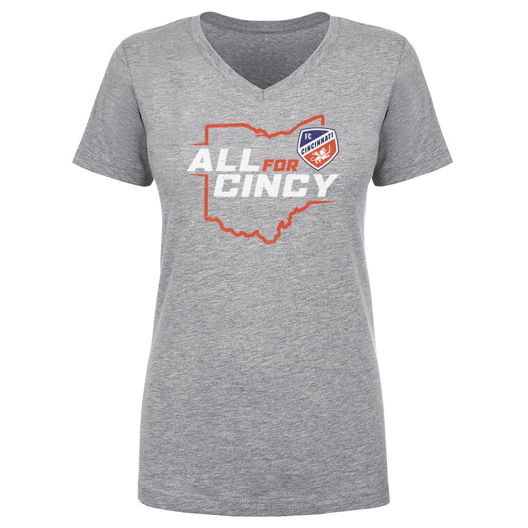 FC Cincinnati Women's V-Neck T-Shirt | 500 LEVEL