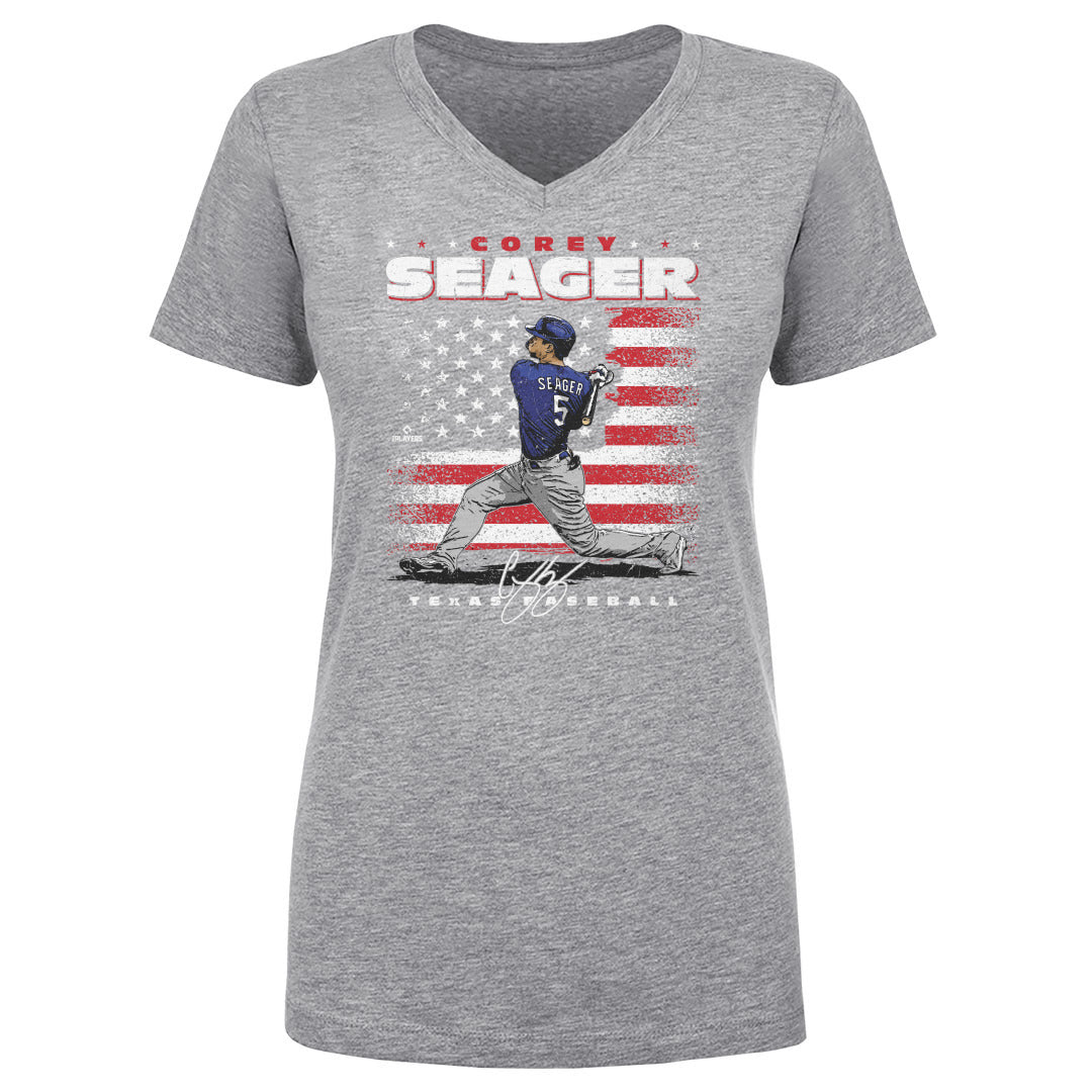 Corey Seager Women's V-Neck T-Shirt | 500 LEVEL