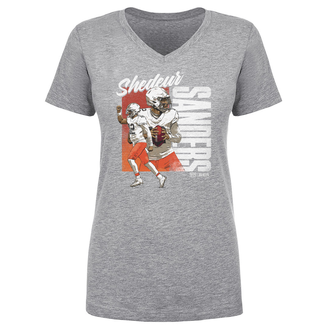 Shedeur Sanders Women's V-Neck T-Shirt | 500 LEVEL
