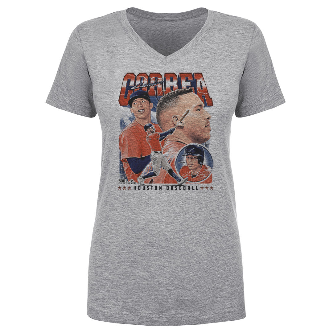 Carlos Correa Women's V-Neck T-Shirt | 500 LEVEL