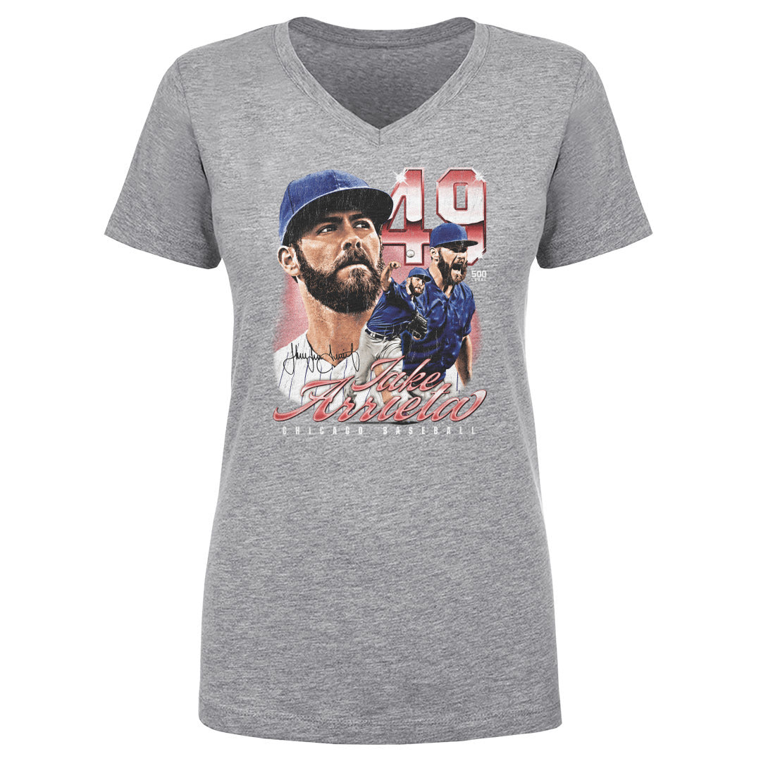 Jake Arrieta Women's V-Neck T-Shirt | 500 LEVEL