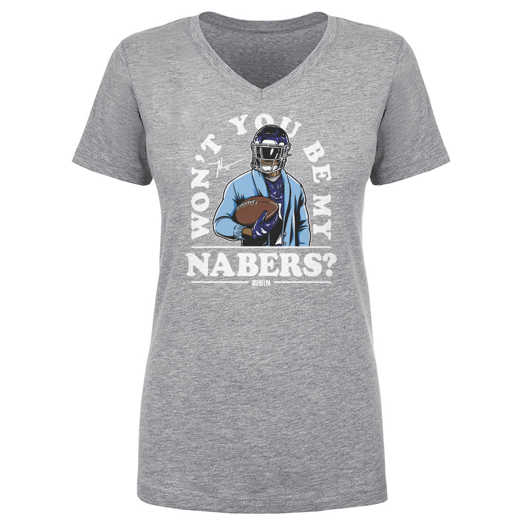 Malik Nabers Women's V-Neck T-Shirt | 500 LEVEL