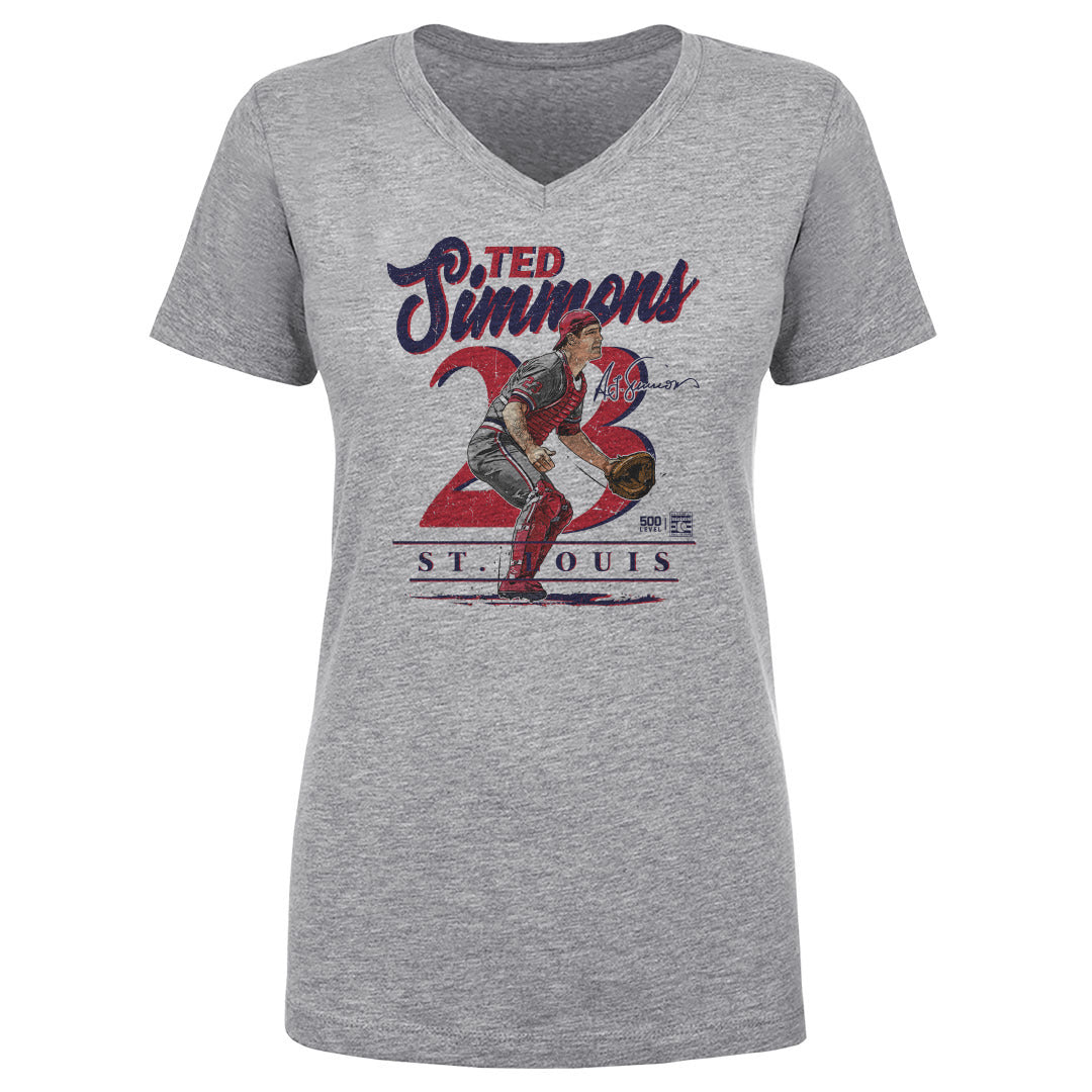 Ted Simmons Women's V-Neck T-Shirt | 500 LEVEL