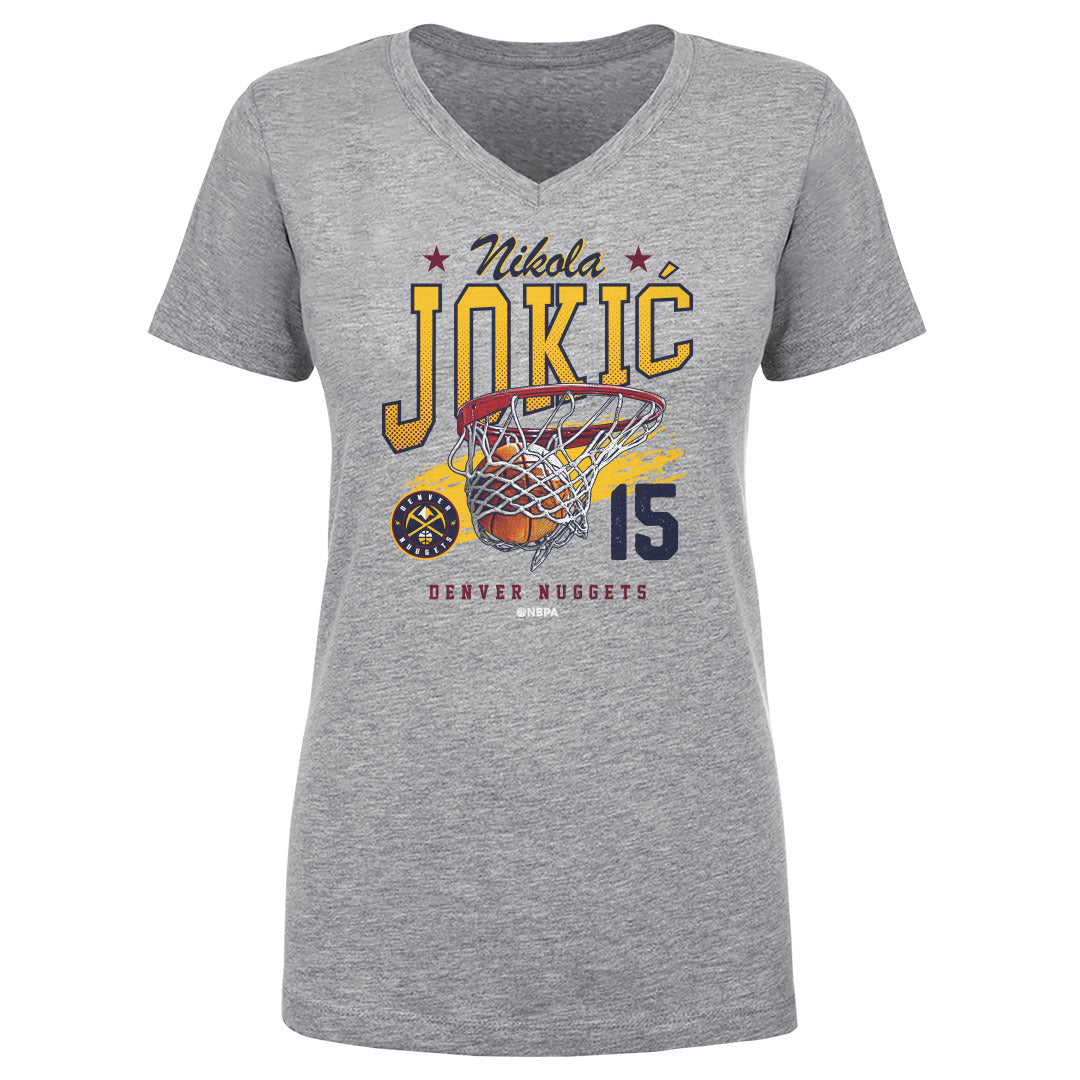 Nikola Jokic Women's V-Neck T-Shirt | 500 LEVEL