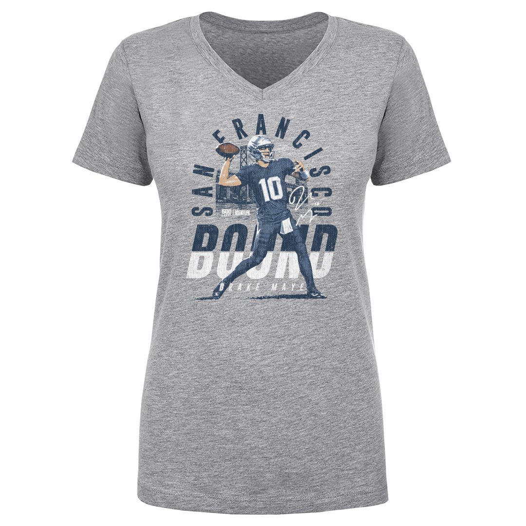 Drake Maye Women's V-Neck T-Shirt | 500 LEVEL