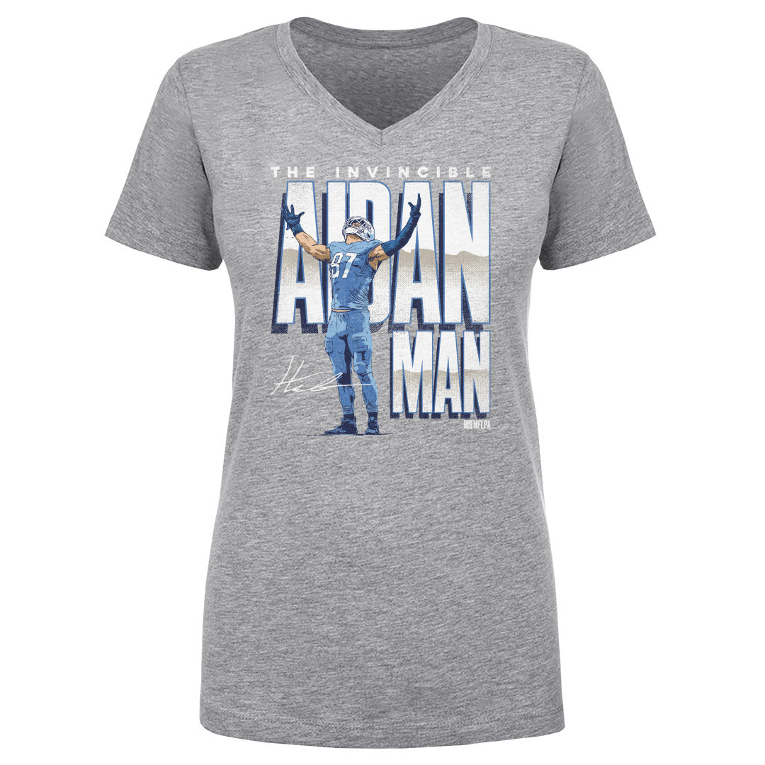 Aidan Hutchinson Women's V-Neck T-Shirt | 500 LEVEL