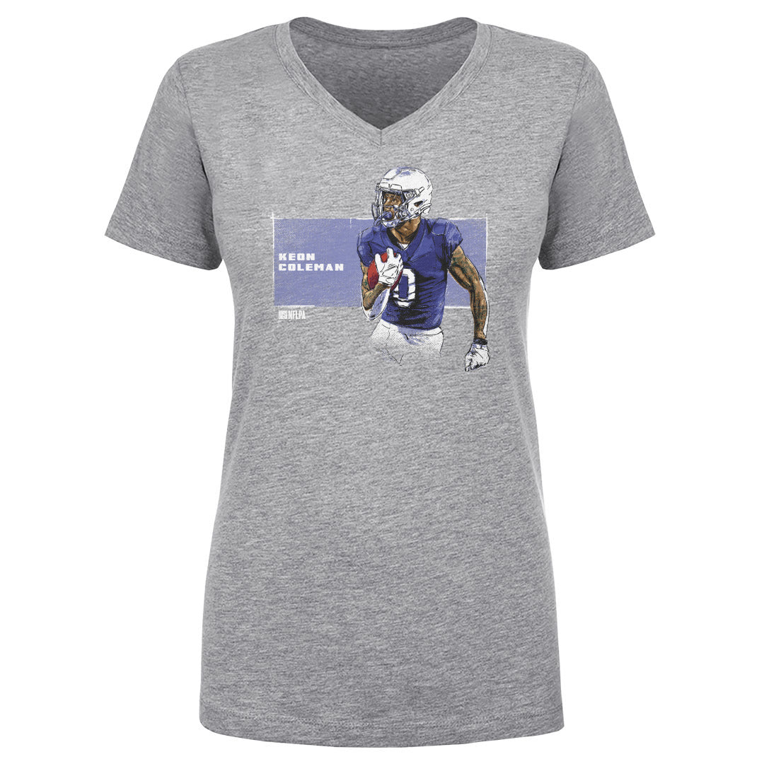 Keon Coleman Women's V-Neck T-Shirt | 500 LEVEL