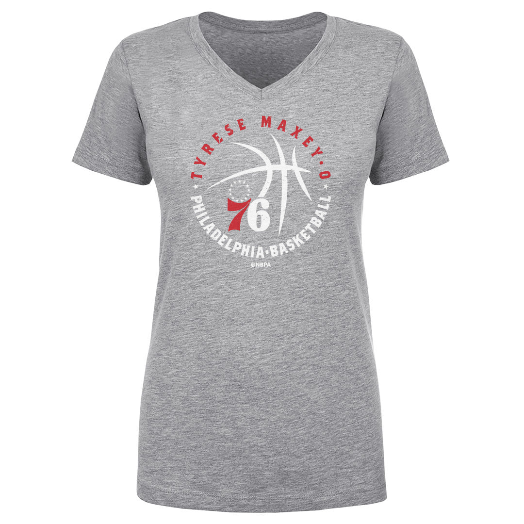 Tyrese Maxey Women's V-Neck T-Shirt | 500 LEVEL