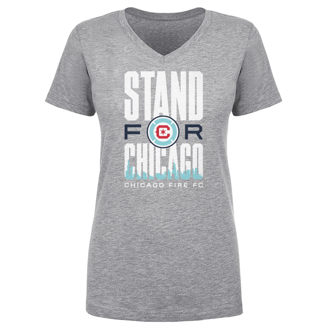 Chicago Fire FC Women's V-Neck T-Shirt | 500 LEVEL