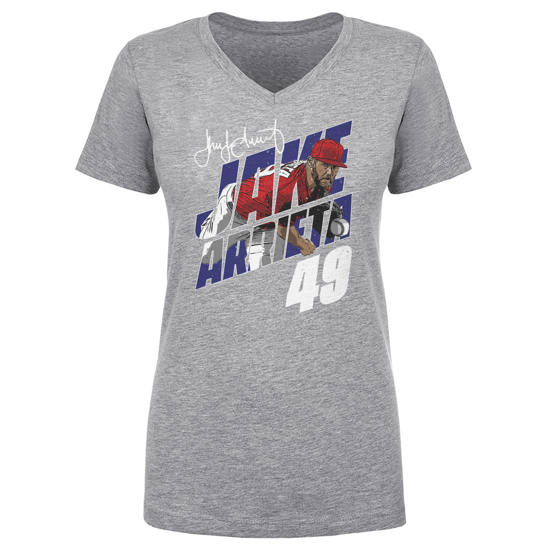 Jake Arrieta Women's V-Neck T-Shirt | 500 LEVEL