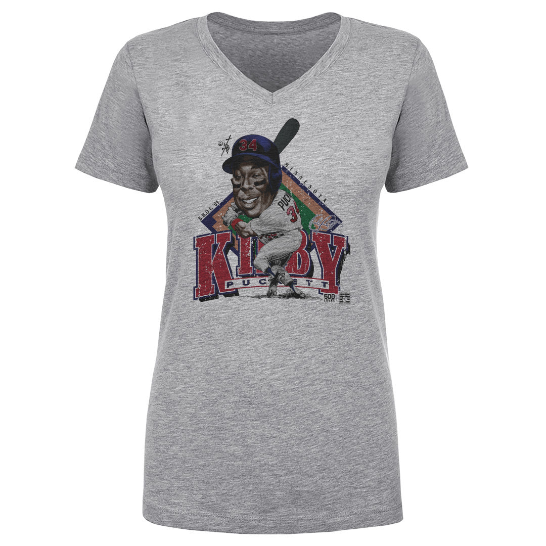 Kirby Puckett Women's V-Neck T-Shirt | 500 LEVEL