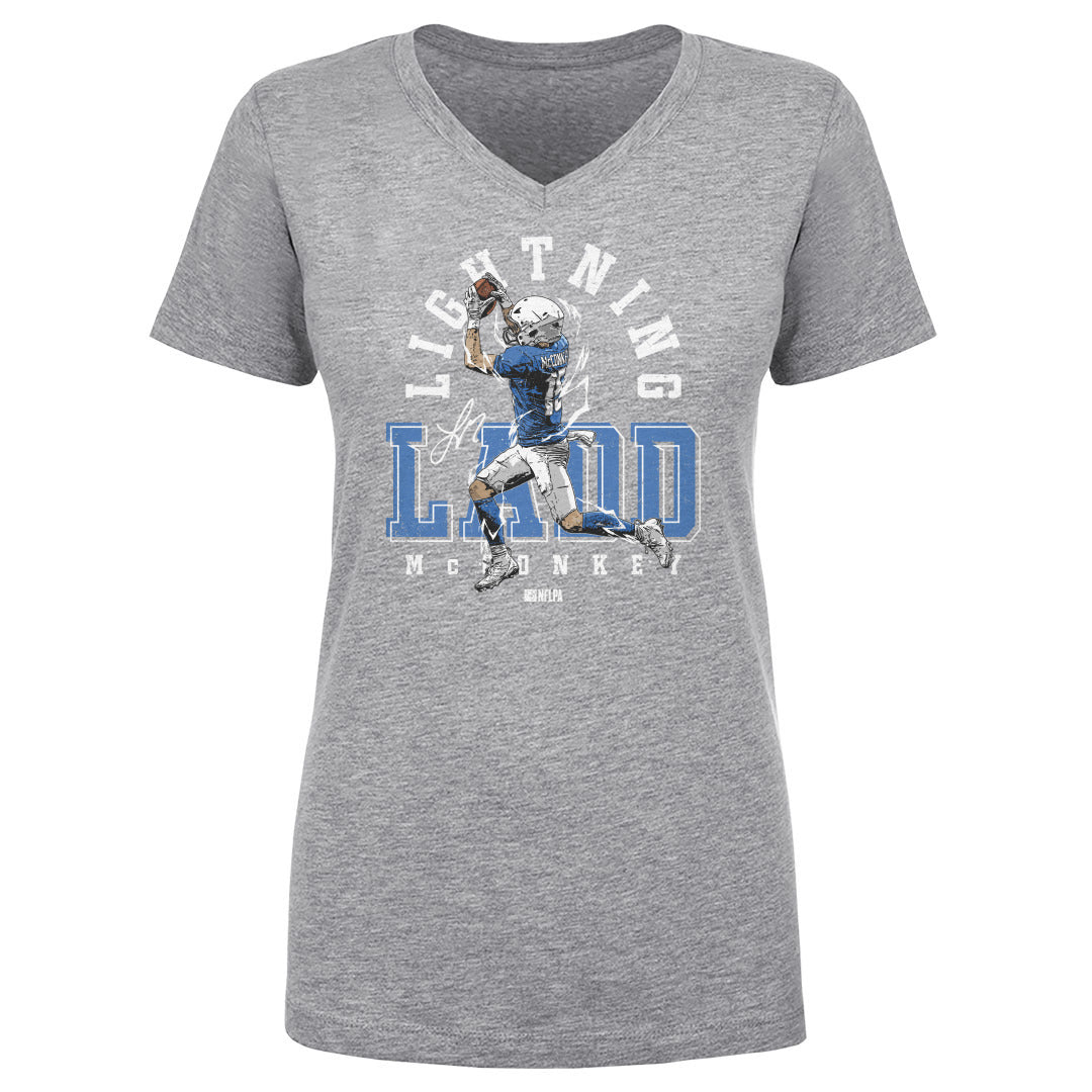 Ladd McConkey Women's V-Neck T-Shirt | 500 LEVEL