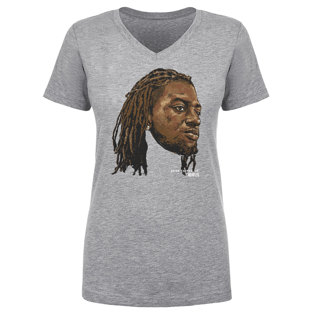 Brian Thomas Jr. Women's V-Neck T-Shirt | 500 LEVEL