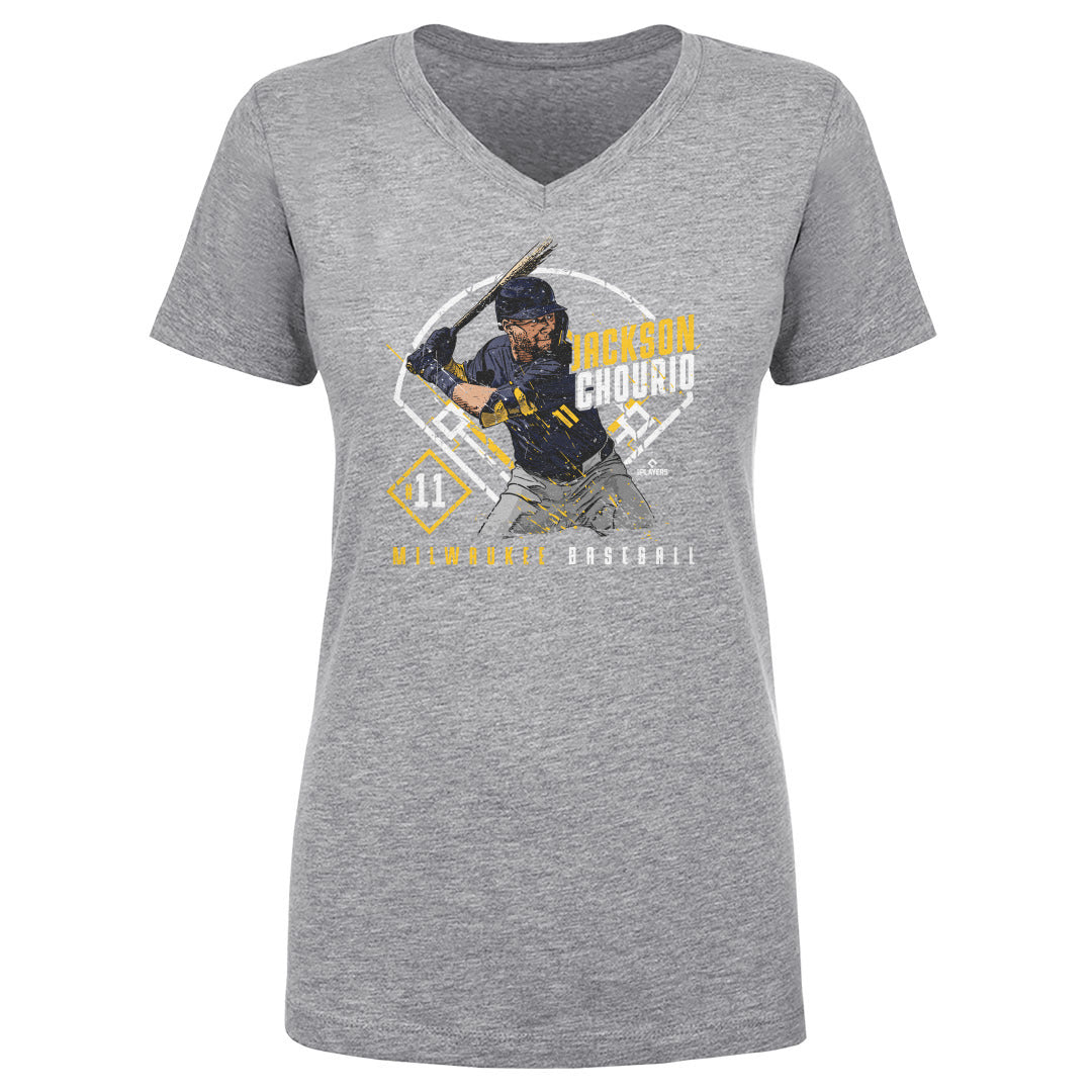 Jackson Chourio Women's V-Neck T-Shirt | 500 LEVEL