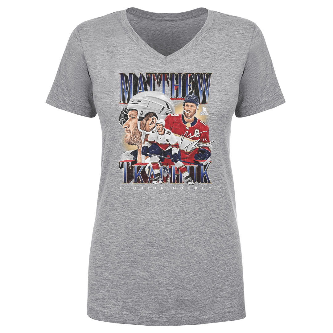 Matthew Tkachuk Women's V-Neck T-Shirt | 500 LEVEL