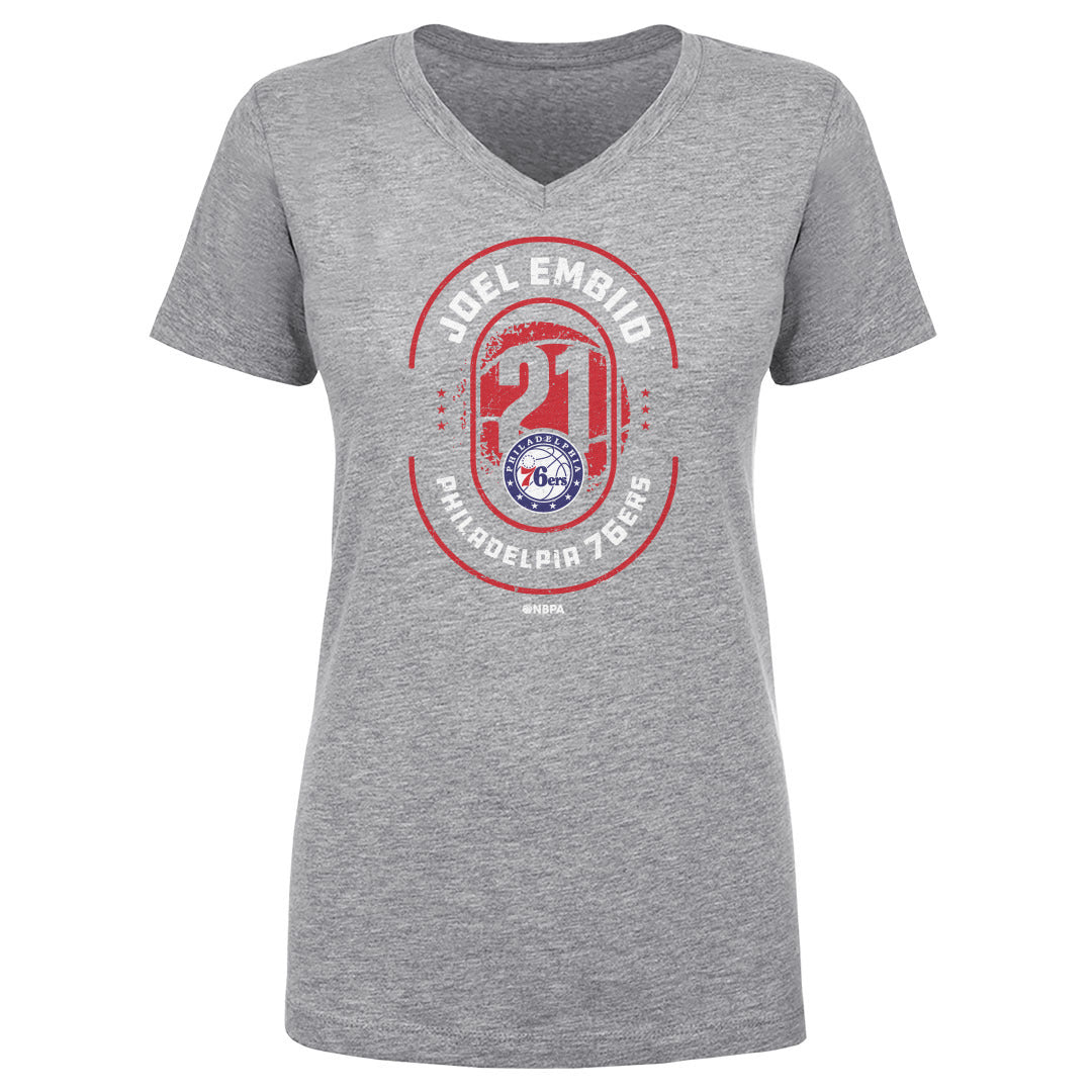 Joel Embiid Women's V-Neck T-Shirt | 500 LEVEL