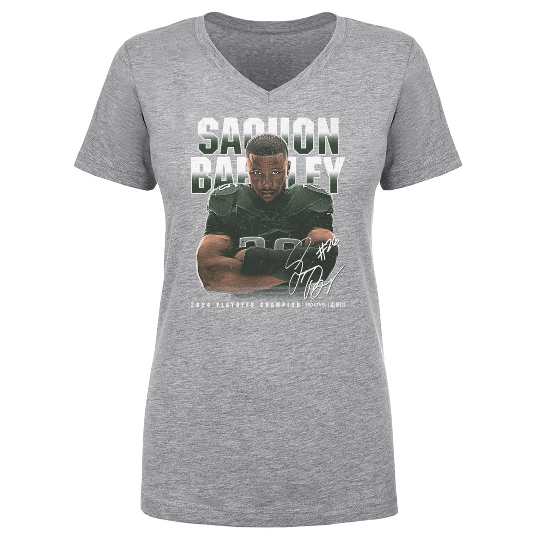 Saquon Barkley Women's V-Neck T-Shirt | 500 LEVEL