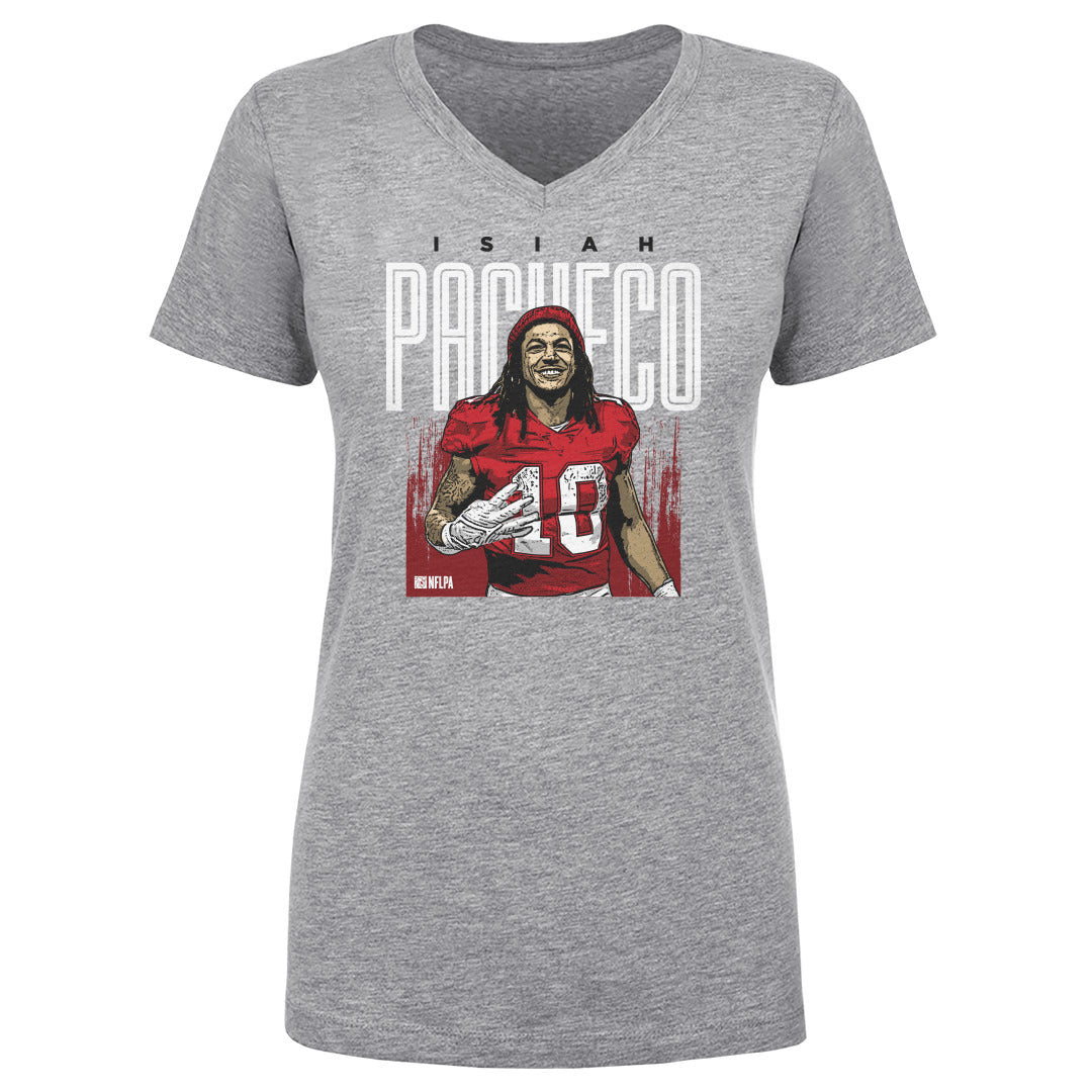 Isiah Pacheco Women's V-Neck T-Shirt | 500 LEVEL