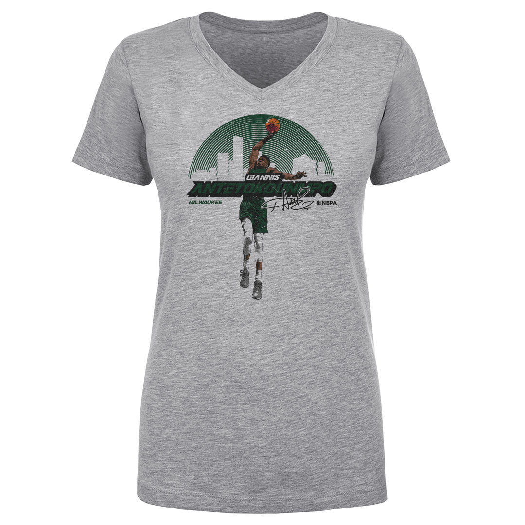 Giannis Antetokounmpo Women's V-Neck T-Shirt | 500 LEVEL