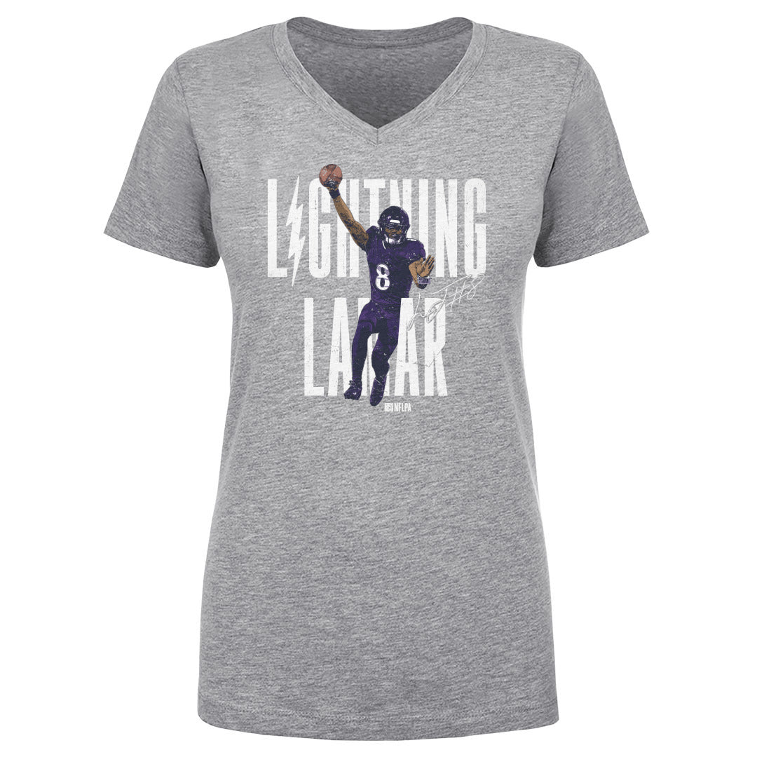 Lamar Jackson Women's V-Neck T-Shirt | 500 LEVEL