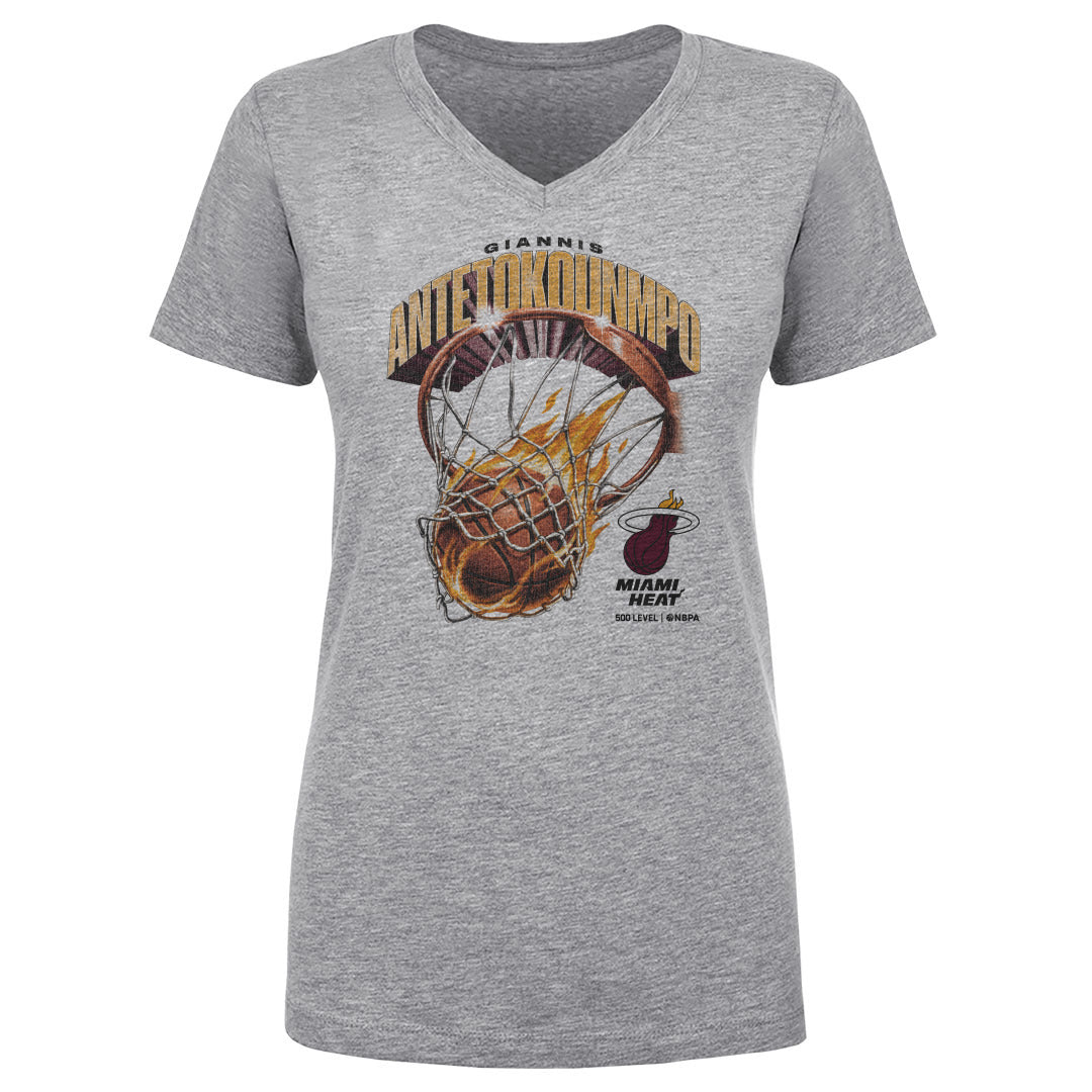 Giannis Antetokounmpo Women's V-Neck T-Shirt | 500 LEVEL