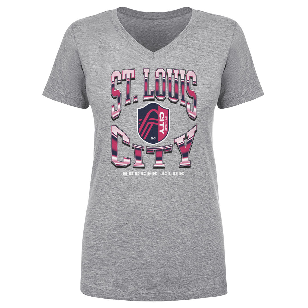 St. Louis City SC Women's V-Neck T-Shirt | 500 LEVEL
