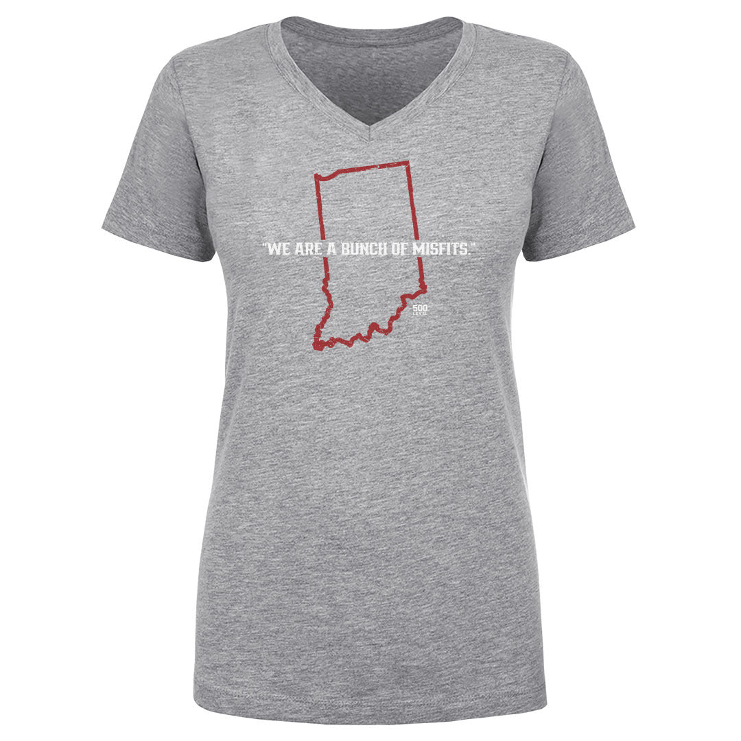 Indiana Football Women's V-Neck T-Shirt | 500 LEVEL