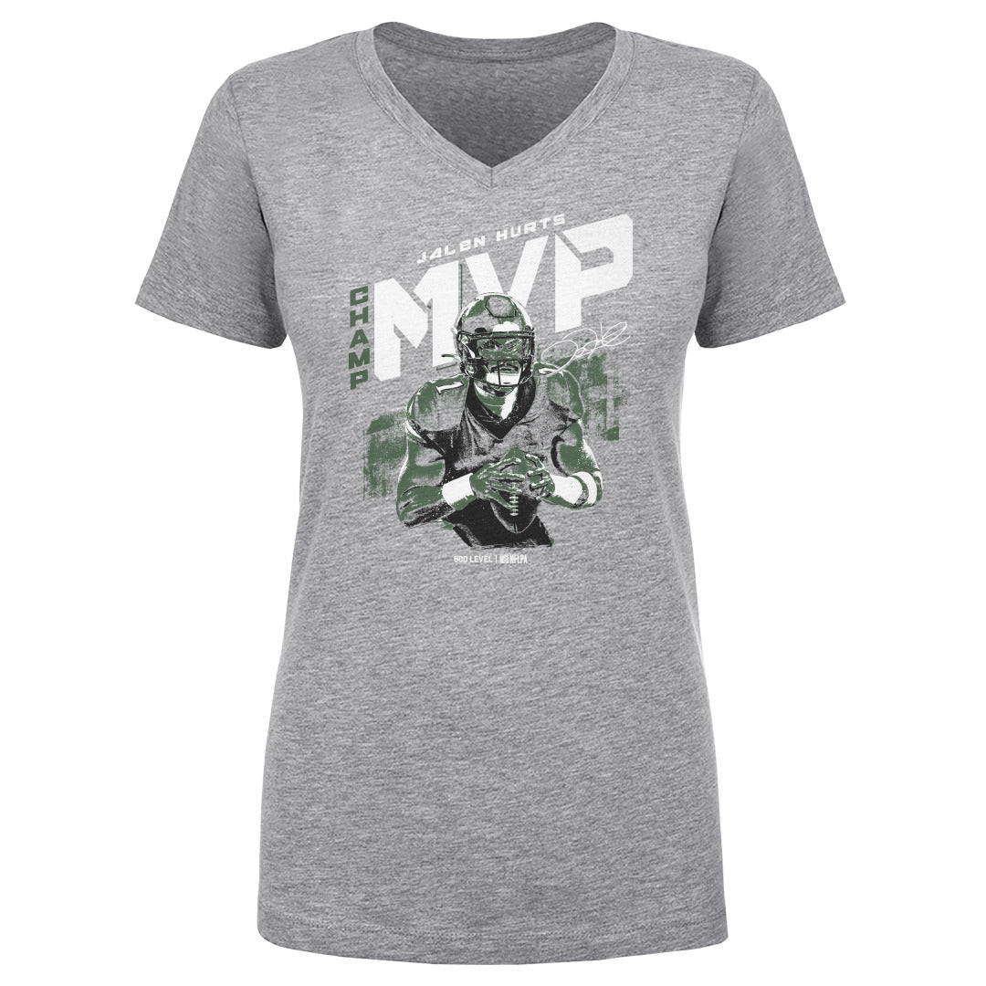 Jalen Hurts Women's V-Neck T-Shirt | 500 LEVEL