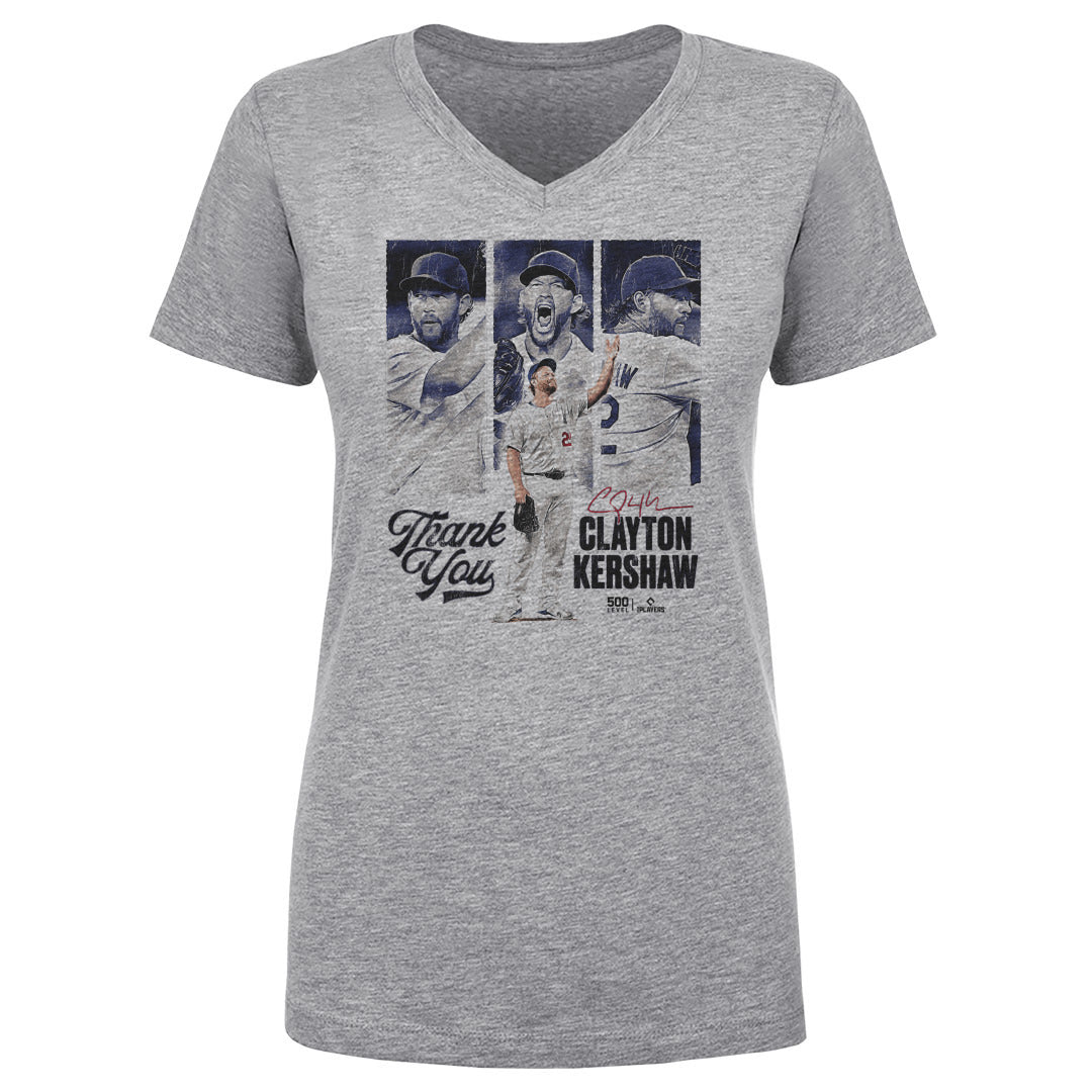 Clayton Kershaw Women's V-Neck T-Shirt | 500 LEVEL