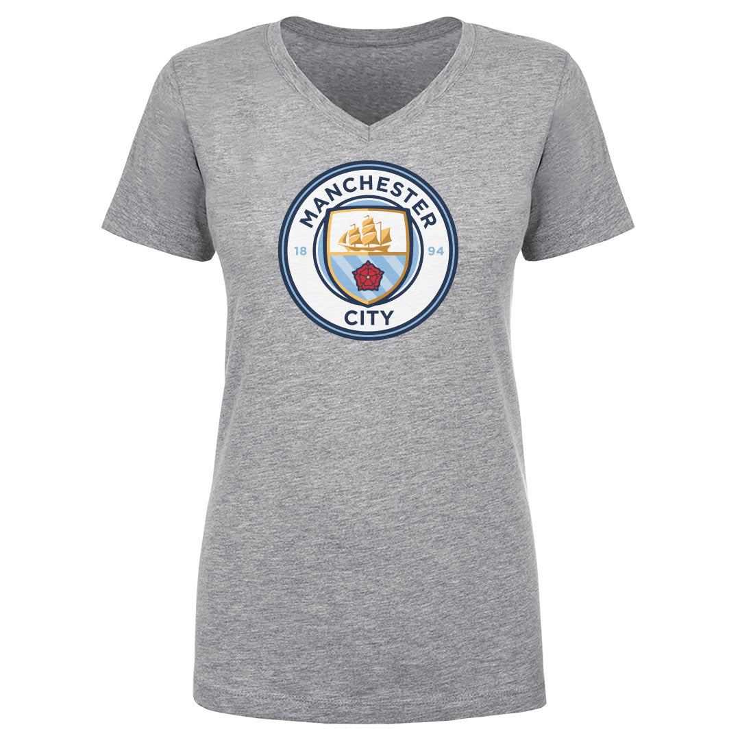 Manchester City Women's V-Neck T-Shirt | 500 LEVEL