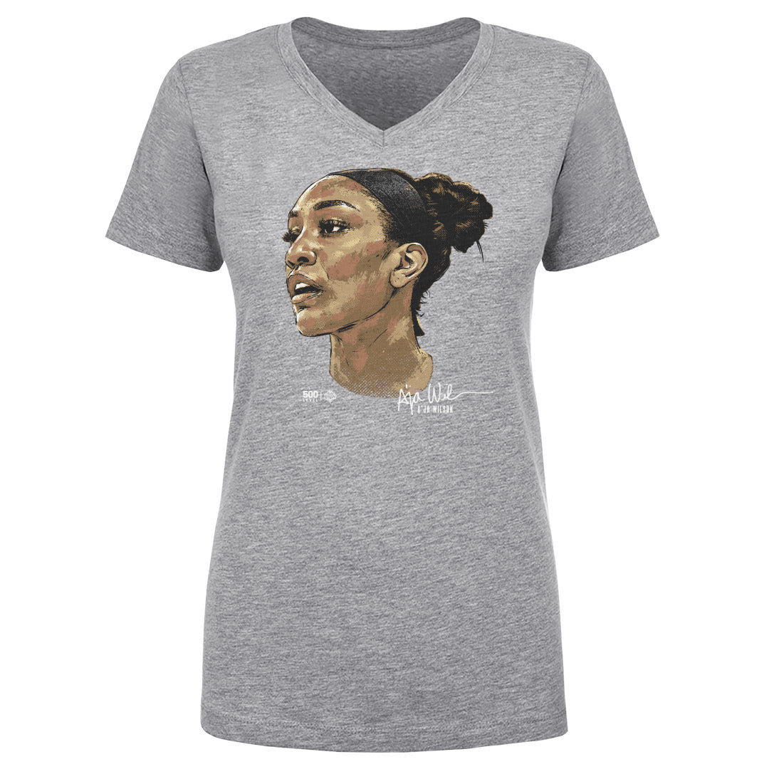 A'ja Wilson Women's V-Neck T-Shirt | 500 LEVEL